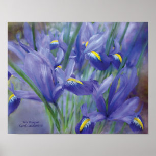 Iris Bouquet Art Poster/skriv ut Poster