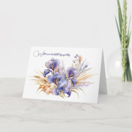 Iris Bouquet Sympathy Kort