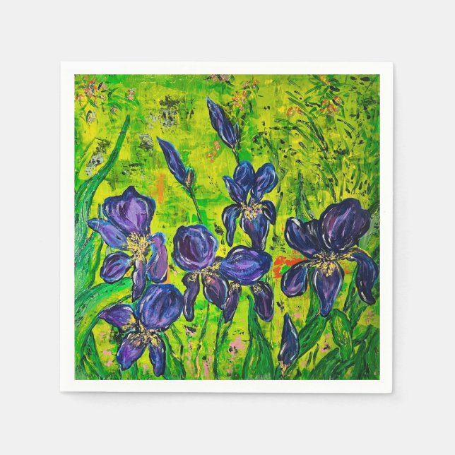 Iris cocktail napkin pappersservett (Framsidan)