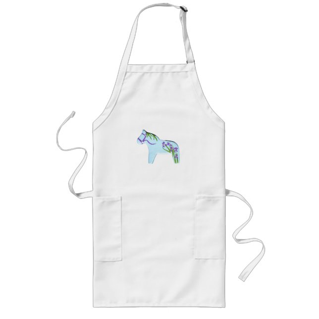 Iris Dala Horse Apron Långt Förkläde (Framsidan)