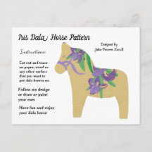 Iris Dala Horse Mönster till 