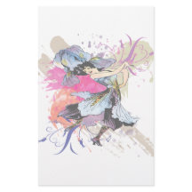 Iris Dancing Fairy Woman Abstrakt Art Flowers