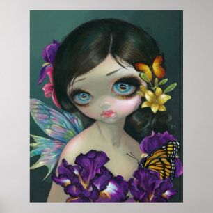Iris Enchantment ART PRINT-blomma fairy vår Poster
