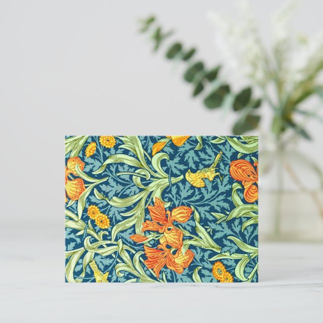 Iris, ett William Morris-mönster, Vykort (Stående Fram)