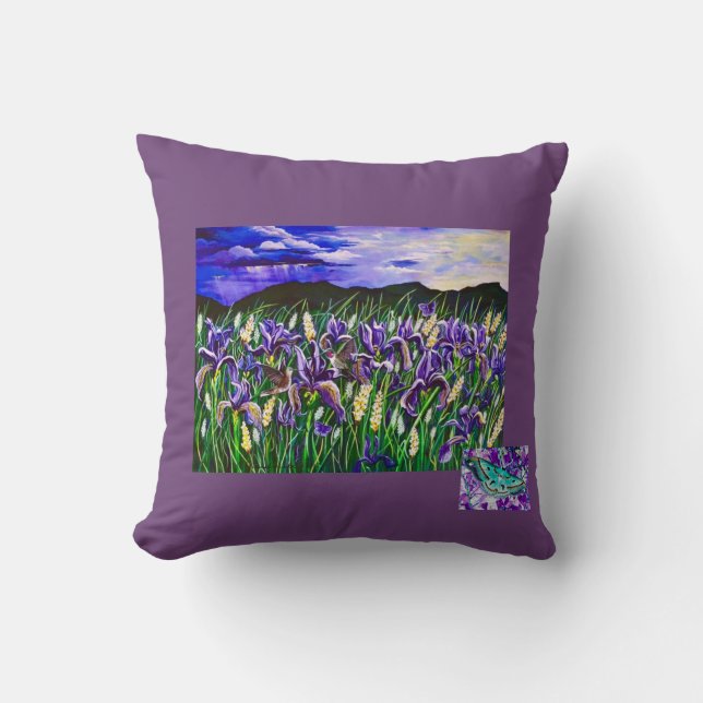 Iris Fält & Butterflies Pillow Kudde (Framsida)