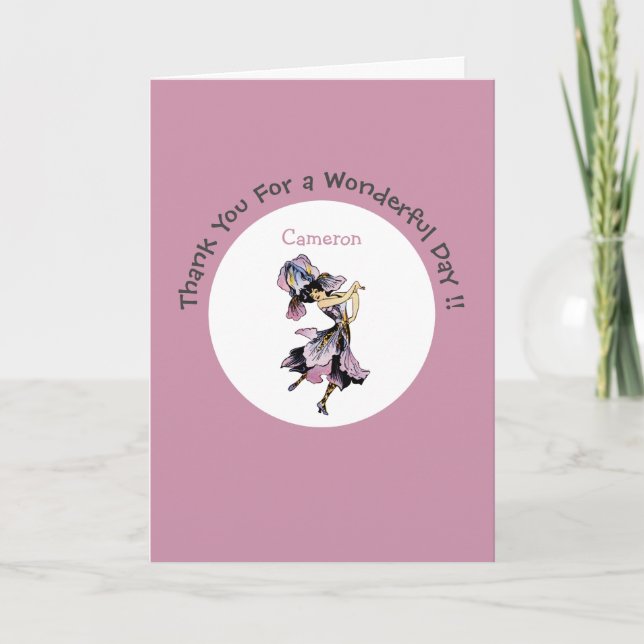 Iris - Fleur-de-Lis Whimsical Blomsterfest Firande Tack Kort (Framsida)