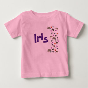 Iris, flicknamn med australisk vilda djur, t shirt