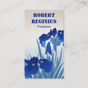 Iris Flower Art Vintage tr6466 Visitkort