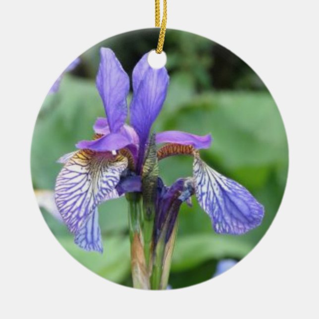 Iris Flower Ceramic Ornament (Framsidan)