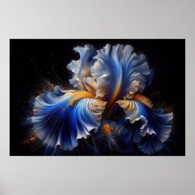 Iris Flower Contemporary Poster (Framsidan)