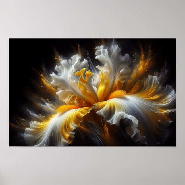 Iris Flower Contemporary Poster (Framsidan)