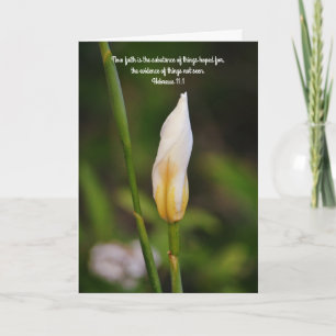 Iris Flower Faith Bible Verse Note Card Kort