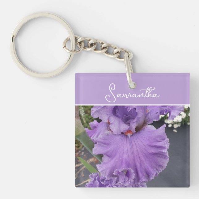 Iris Flower Flowers Lila Lavender Lilac Apron (Framsidan)