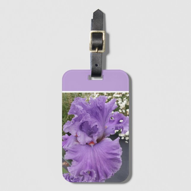 Iris Flower Flowers Lila Lavender Lilac Apron Bagagebricka (Framsida vertikal)