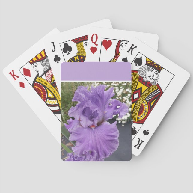 Iris Flower Flowers Lila Lavender Lilac Apron Casinokort (Baksidan)