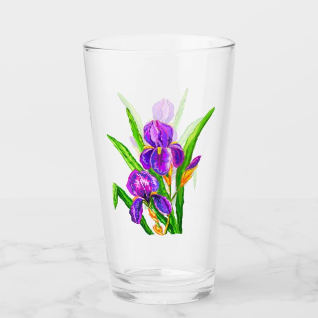 Iris Flower Glass Glaskopp (Framsida)