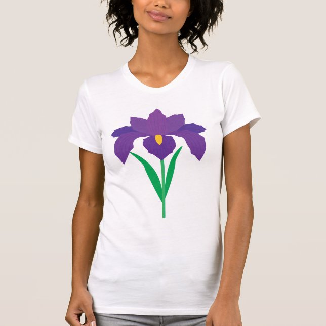 Iris Flower T Shirt (Framsida)