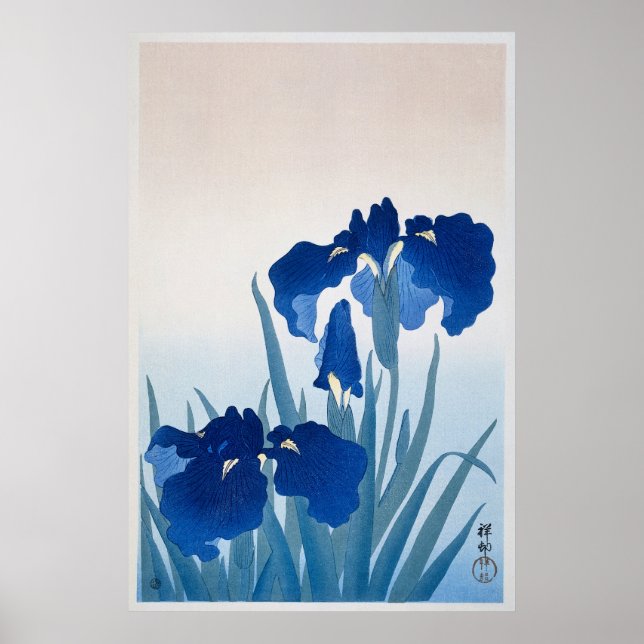 Iris Flowers av Ohara Koson (1925-1936) Poster (Framsidan)