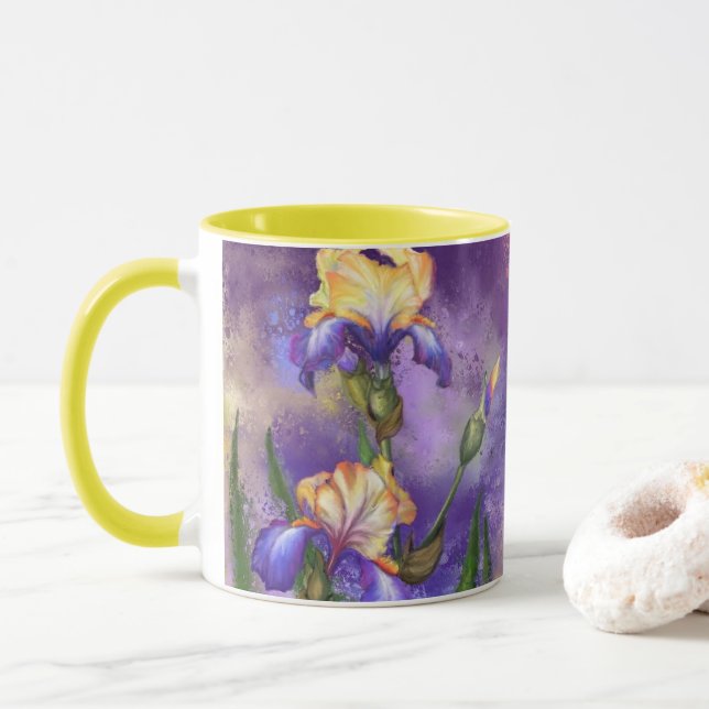 Iris Flowers Coffee Mugg (Med munk)