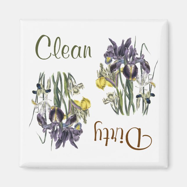 Iris Flowers Dishwasher Magnet (Framsidan)