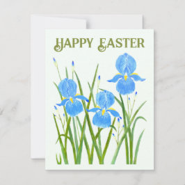 Iris Flowers Flat Card