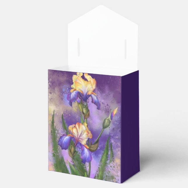 Iris Flowers Gift Box Irises Presentaskar (Öppnad)