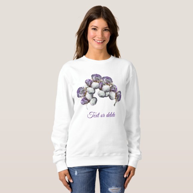 Iris Flowers Personlig T Shirt (Hel framsida)
