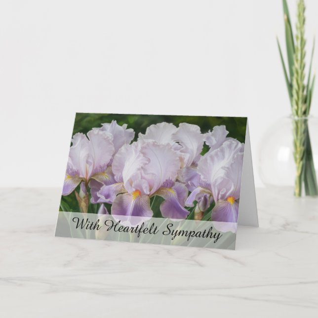 *~* IRIS FLOWERS TV2 Sympathy Kärlek Light Kort (Framsida)