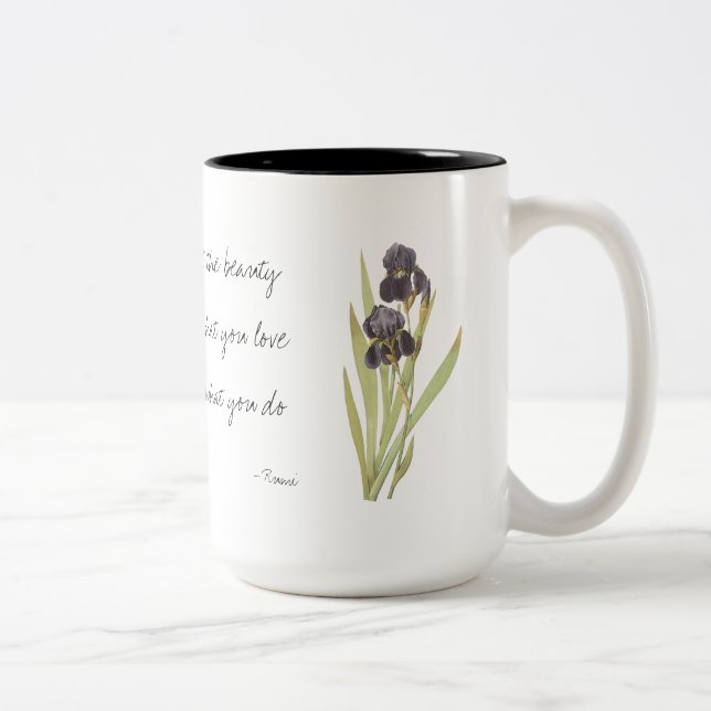 Iris Flowers Två-Tonad Mugg (Höger)