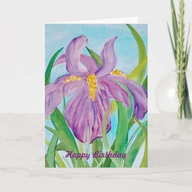 Iris födelsedagskort kort (Framsida)