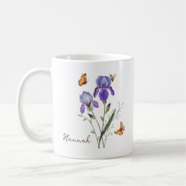 Iris Födelsemånad Blomma Kaffemugg