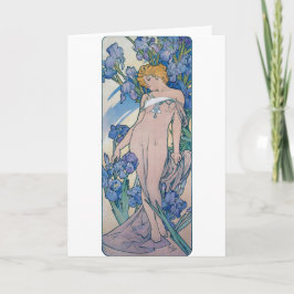 Iris (Four Flowers), Alphonse Mucha Kort