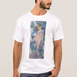 Iris (Four Flowers), Alphonse Mucha T Shirt