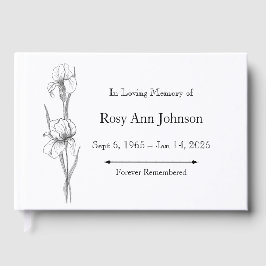 Iris Funeral Guest Bok - in Loving Memory