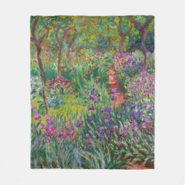 Iris Garden at at Giverny av Claude Monet Fleecefilt