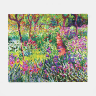 Iris Garden at Giverny av Claude Monet Fleecefilt