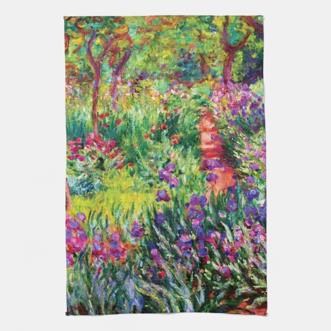 Iris Garden at Giverny av Claude Monet Kökshandduk (Vertikal)