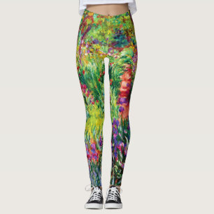 Iris Garden at Giverny av Claude Monet Leggings