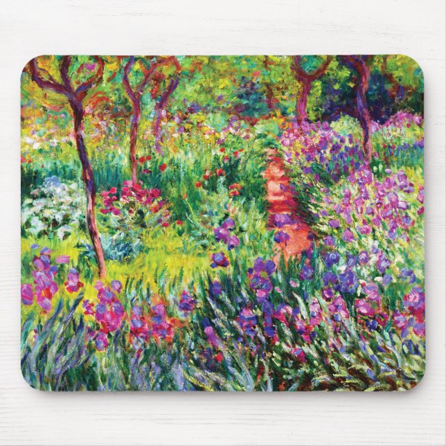 Iris Garden at Giverny av Claude Monet Musmatta (Framsidan)