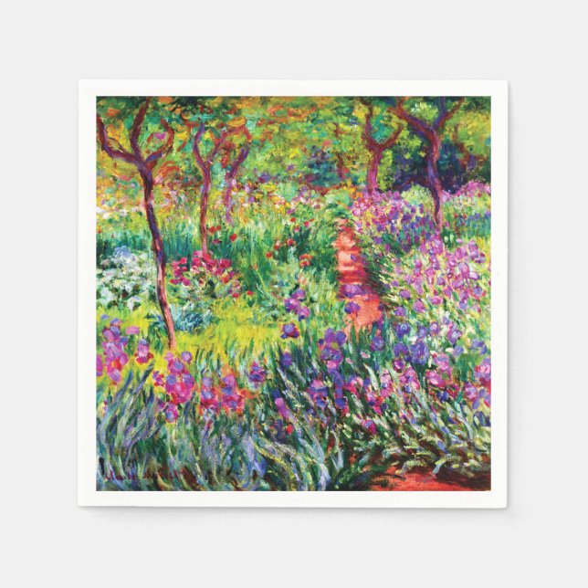 Iris Garden at Giverny av Claude Monet Pappersservett (Framsidan)