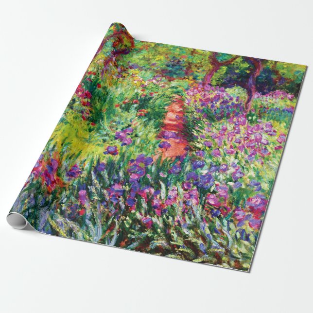 Iris Garden at Giverny av Claude Monet   Presentpapper (Utrullad)