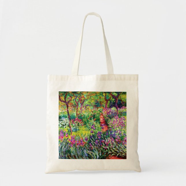 Iris Garden at Giverny av Claude Monet Tote Ba Tygkasse (Framsidan)