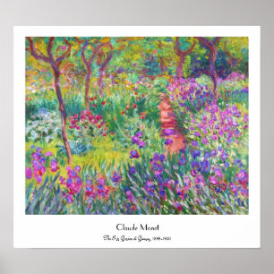 Iris Garden at Giverny Claude Monet-coolan, gammal Poster