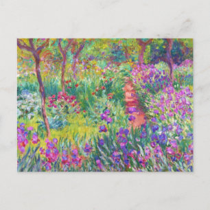 Iris Garden at Giverny Claude Monet-coolan, gammal Vykort