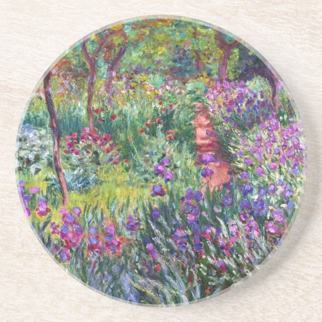 Iris Garden at Giverny, Claude Monet Underlägg Sandsten (Framsidan)