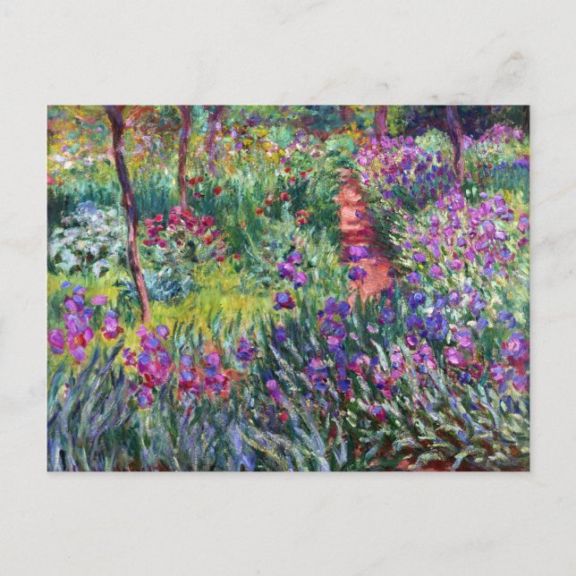 Iris Garden at Giverny, Claude Monet Vykort (Framsida)