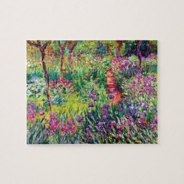 Iris Garden av Claude Monet Pussel (Horisontell)