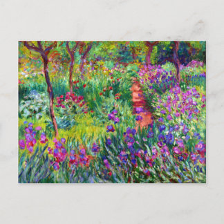 Iris Garden Impressionism Möhippa Postcard Inbjudan Vykort