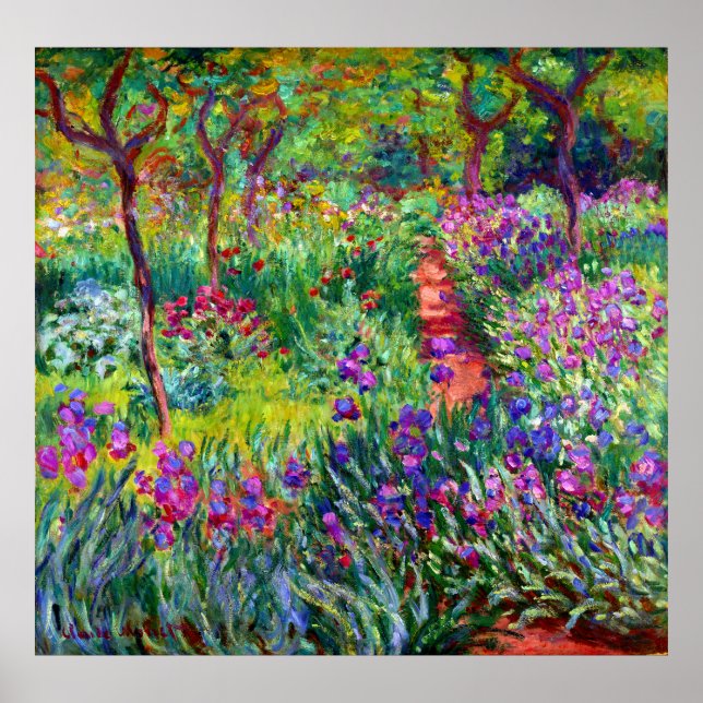 Iris Garden på Giverny Fine Art Poster (Framsidan)
