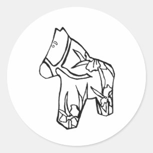 Iris Horse # 2 Sticker Runt Klistermärke